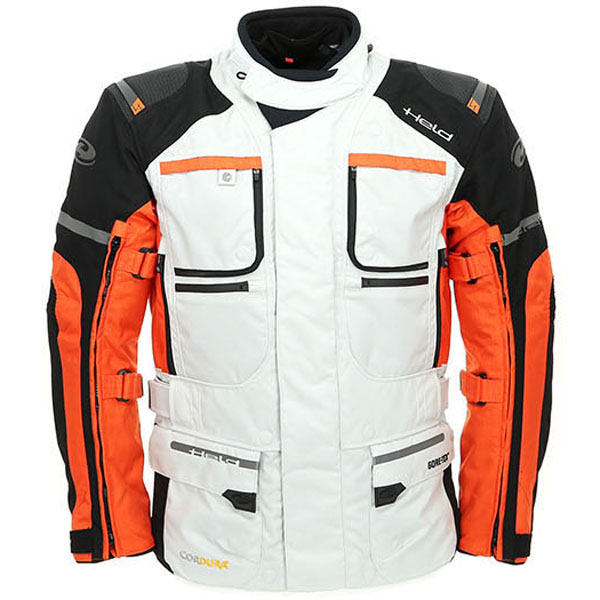 Image of Held Carese 2 Gore-Tex Textile Jacket - Grey / Orange