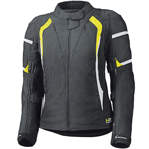 Image of Held Ladies Luca Textile Jacket - Black / Fluo Yellow