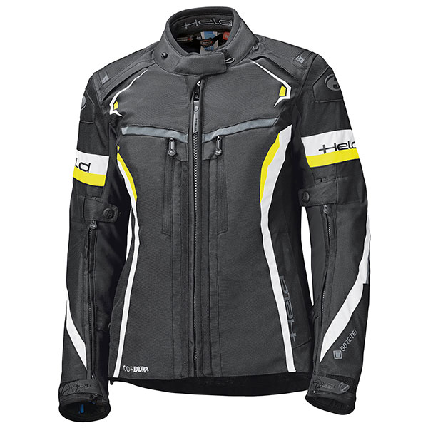 Image of Held Ladies Imola ST Gore-Tex Textile Jacket - Black / Fluo Yellow