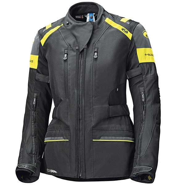 Image of Held Ladies Tivola ST Gore-Tex Textile Jacket - Black / Fluo Yellow