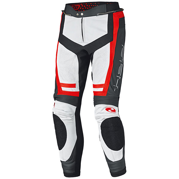 Image of Held Rocket 3 Leather Jeans - Black / White / Red
