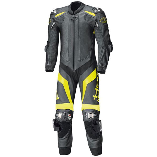 Image of Held Race-Evo 2 1 Piece Leather Suit - Black / Fluo Yellow
