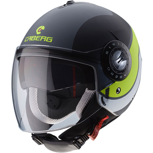 Image of Caberg Riviera V3 Sway - Matt Anthracite / Black / Fluo Yellow