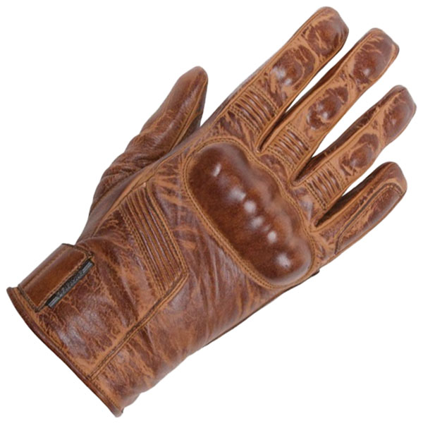 Image of Helstons Ladies Leather Lightning Gloves - Camel