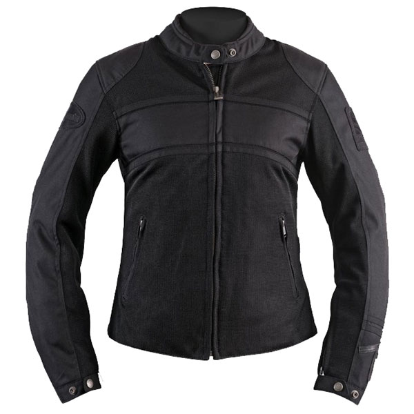 Image of Helstons Ladies Textile Winner Jacket - Black