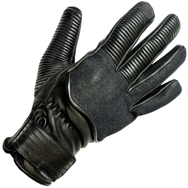 Image of Helstons Leather &amp; Textile Speed Gloves - Black