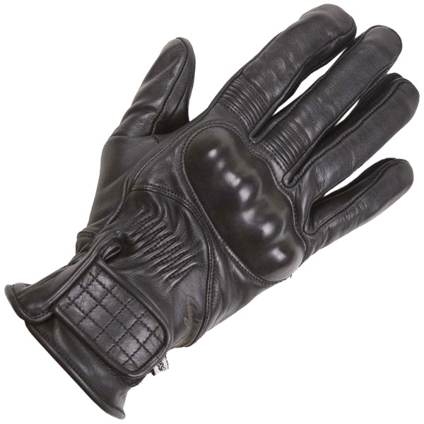 Image of Helstons Leather Carbon Protect Gloves - Black