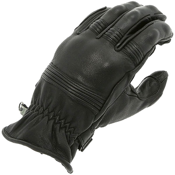 Image of Helstons Leather Kick Gloves - Black