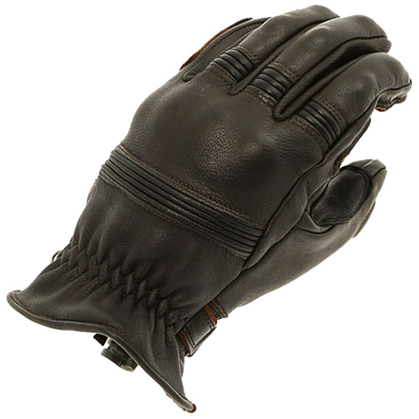 Image of Helstons Leather Kick Gloves - Brown