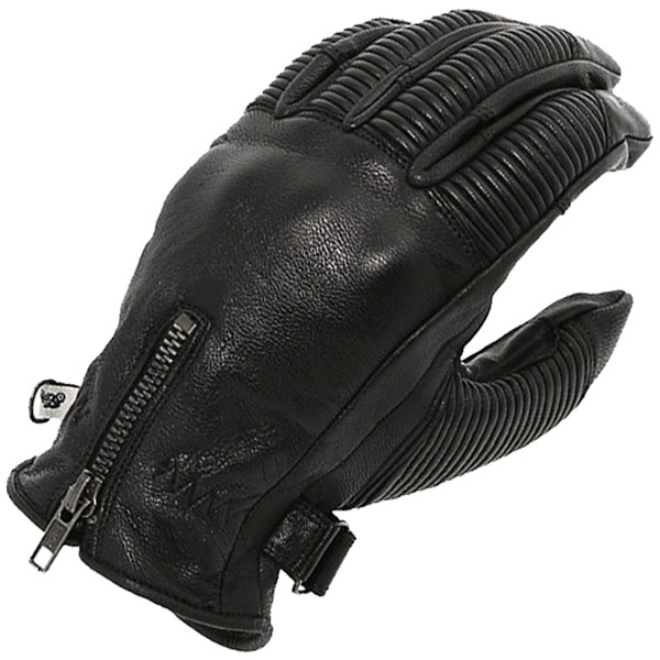 Image of Helstons Leather Tank Gloves - Black