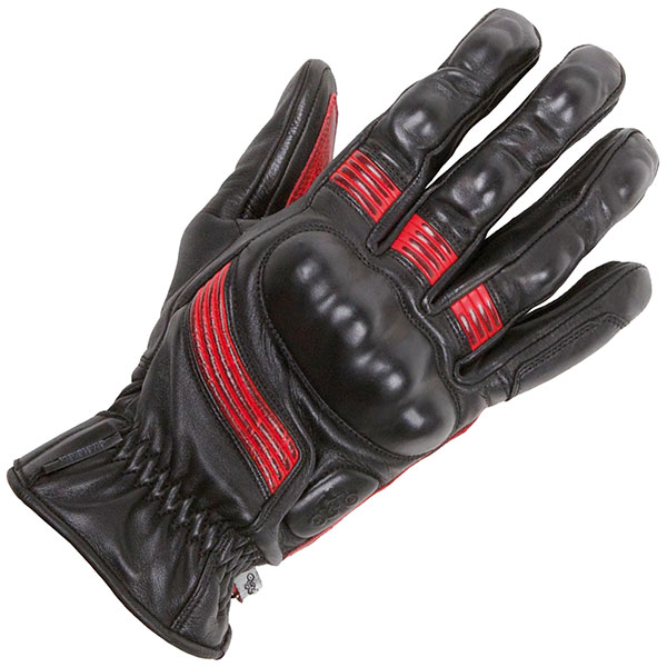Image of Helstons Leather Summer Vitesse Pro Gloves - Black / Red