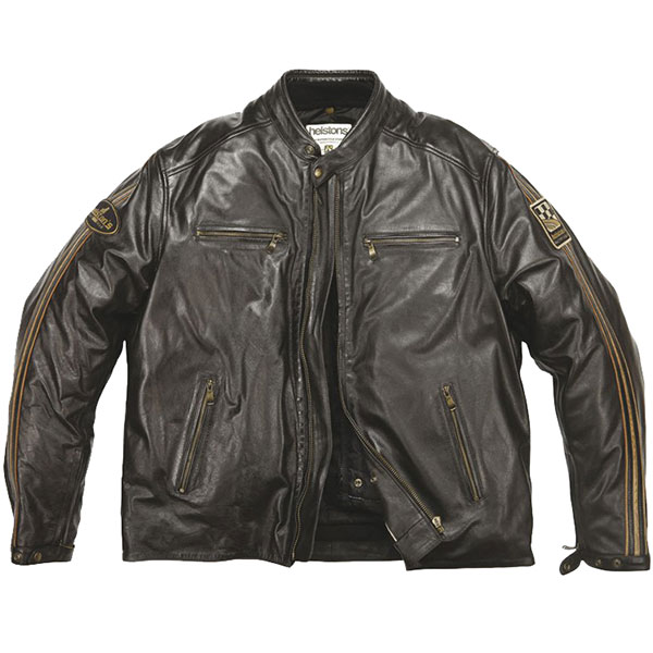 Image of Helstons Leather Ace Rag Big Body Jacket - Brown