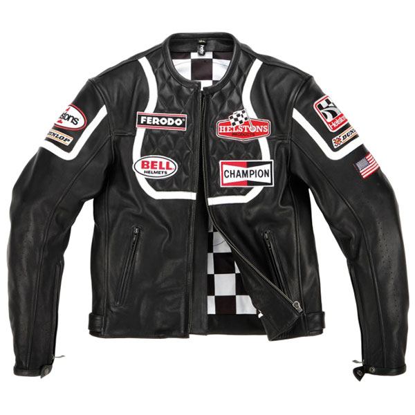 Image of Helstons Leather Anaheim Jacket - Black