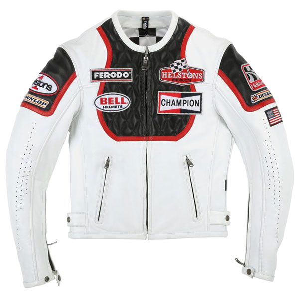 Image of Helstons Leather Anaheim Jacket - White