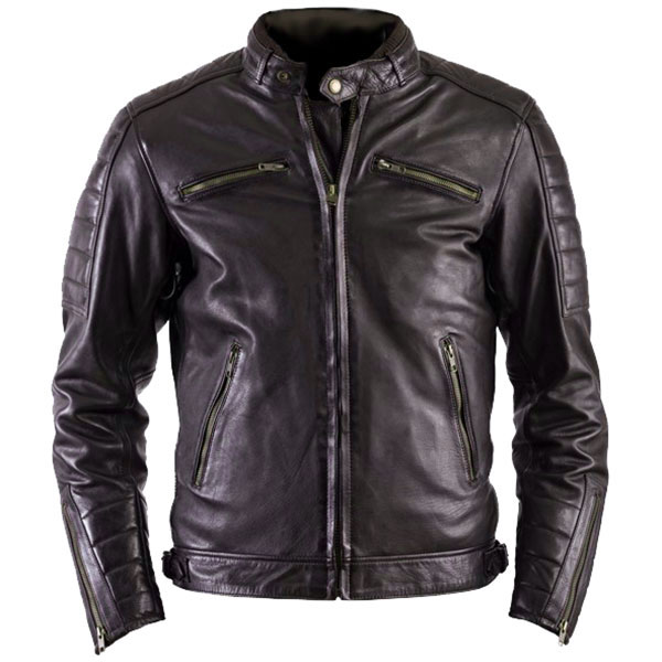 Image of Helstons Cruiser Rag Leather Jacket - Brown