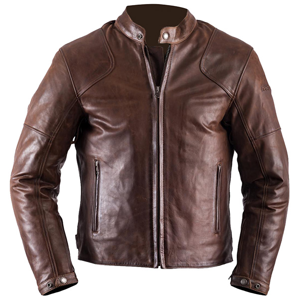 Image of Helstons Heat Leather Jacket - Brown