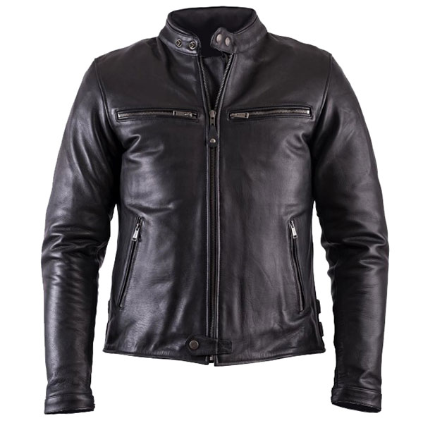 Image of Helstons Jet Leather Jacket - Black