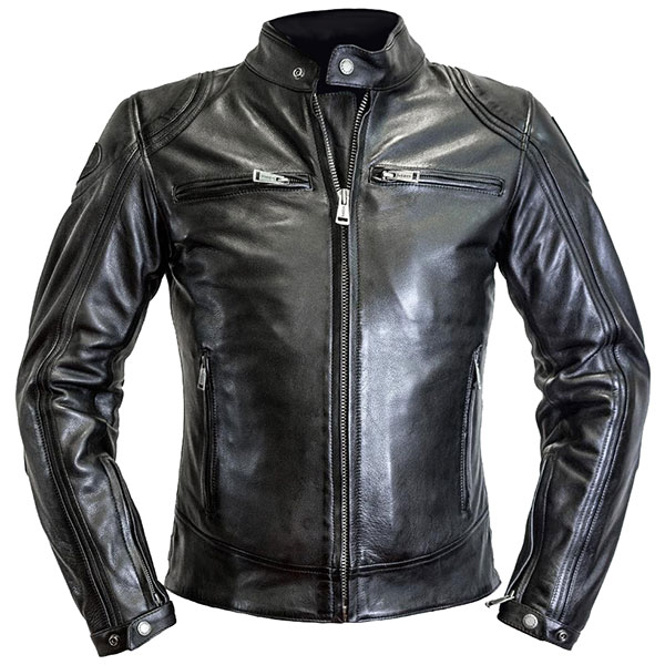 Image of Helstons Modelo Leather Jacket - Black / Black