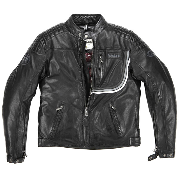Image of Helstons Leather Sonny Jacket - Black