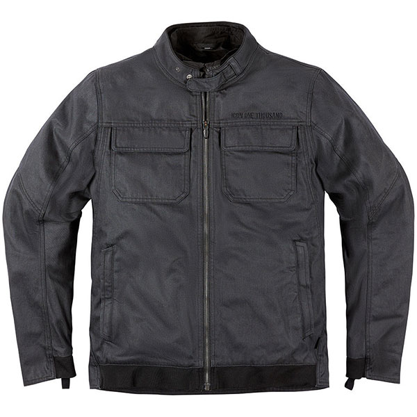 Icon Brigand Cordura Denim Textile Jacket - Black - FREE UK DELIVERY