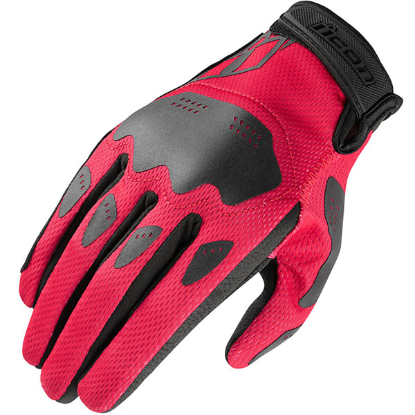 Image of Icon Ladies Hooligan Textile Gloves - Pink