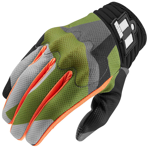 MOTORCYCLE GLOVES ALL SIZES STREET NEW ICON GREEN ANTHEM DEPLOYED TOUCHSCREEN