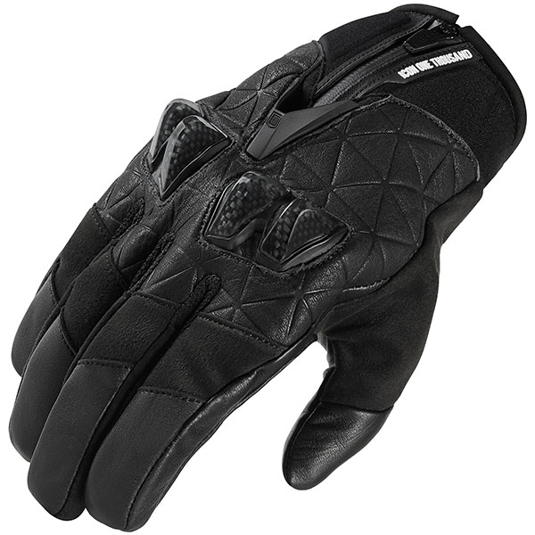 Image of Icon 1000 Akromont Leather Gloves - Black