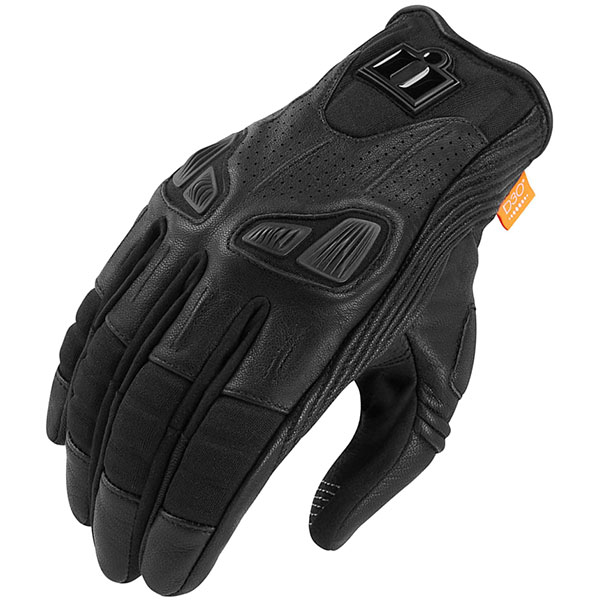 Image of Icon Ladies Automag Short Gloves - Black