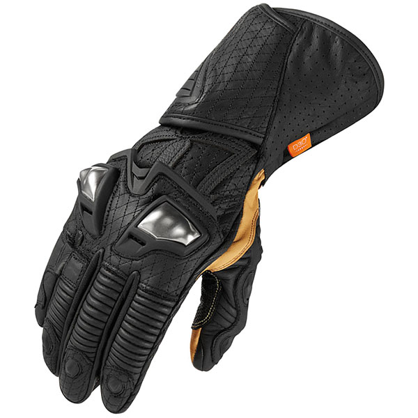Image of Icon Hypersport GP Leather Gloves - Black
