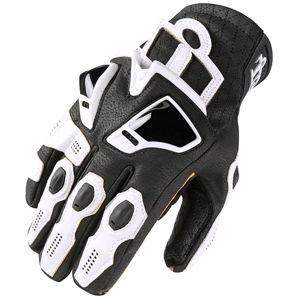 Image of Icon Hypersport Short Gloves - White