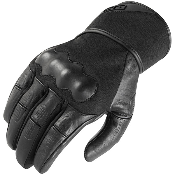 Image of Icon Tarmac Leather Gloves - Black