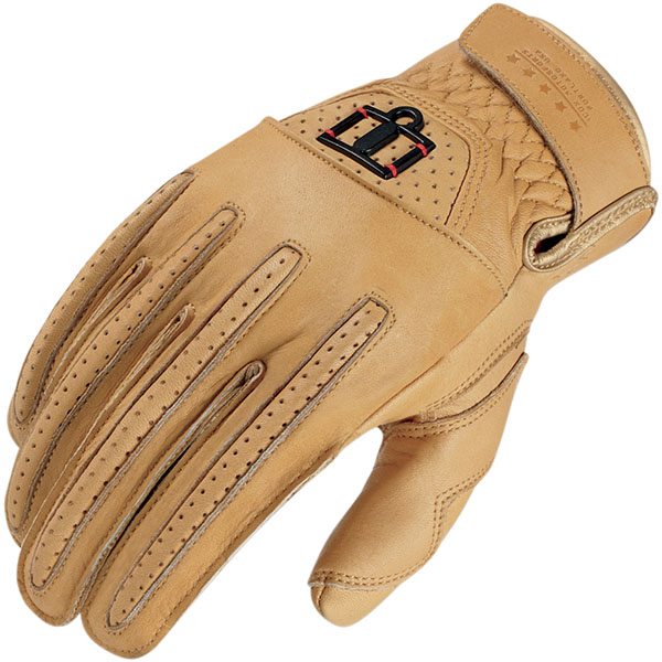 Image of Icon Rimfire Leather Gloves - Tan
