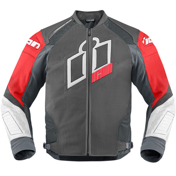 Image of Icon Hypersport Prime Leather Jacket - Red