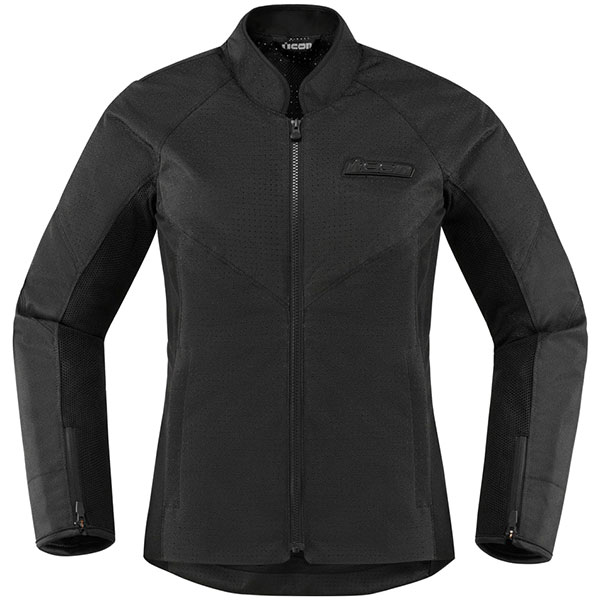 Image of Icon Ladies Hooligan Perforated Textile Jacket - Black