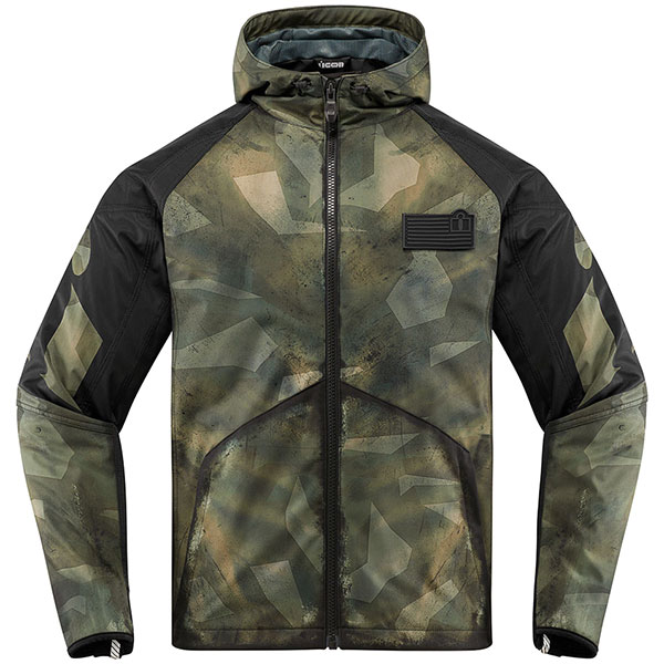 Image of Icon Merc Battlescar CE Textile Jacket - Military Green / Black