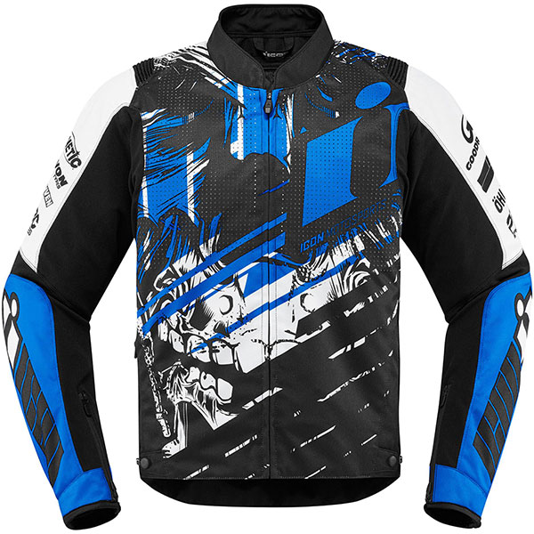 Image of Icon Overlord Stim Textile Jacket - Blue / Black
