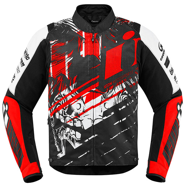 Image of Icon Overlord Stim Textile Jacket - Red / Black