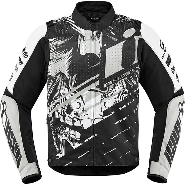 Image of Icon Overlord Stim Textile Jacket - White / Black