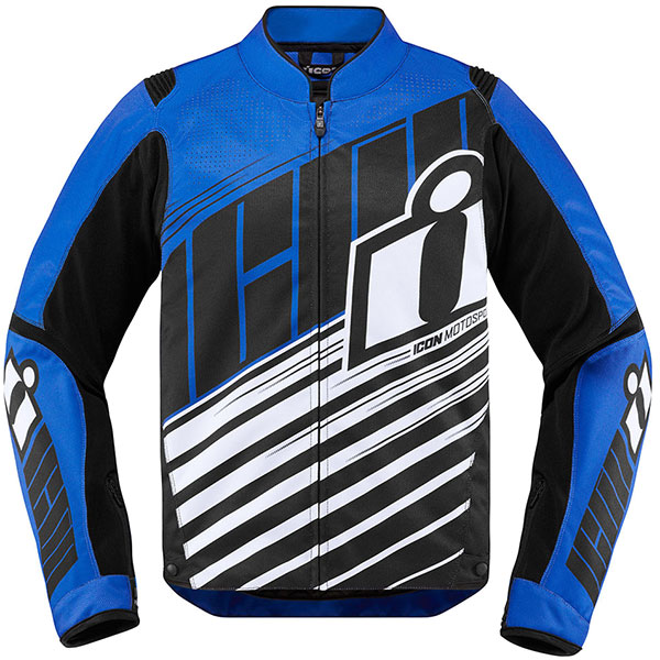 Image of Icon Overlord SB2 CE Textile Jacket - Blue / Black