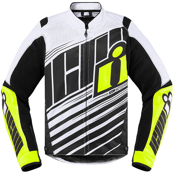 Image of Icon Overlord SB2 CE Textile Jacket - Fluo Yellow / Black