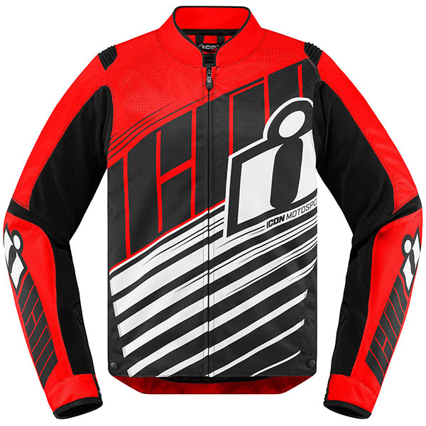 Image of Icon Overlord SB2 CE Textile Jacket - Red / Black