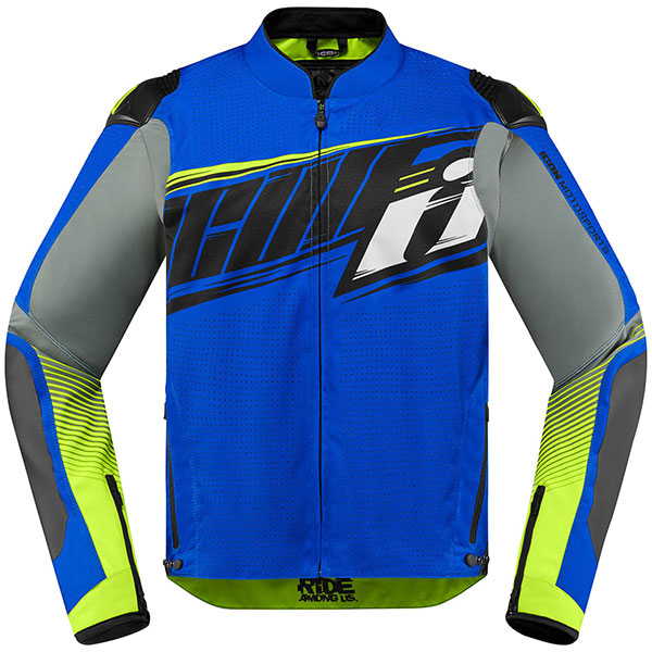 Image of Icon Overlord SB2 Prime CE Textile Jacket - Blue