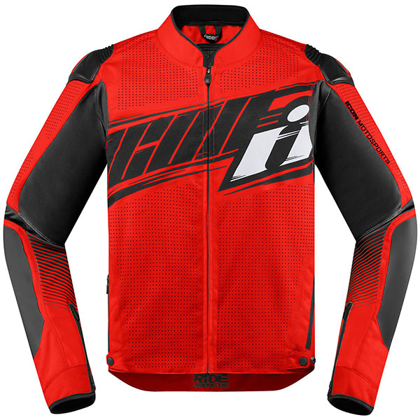Image of Icon Overlord SB2 Prime CE Textile Jacket - Red