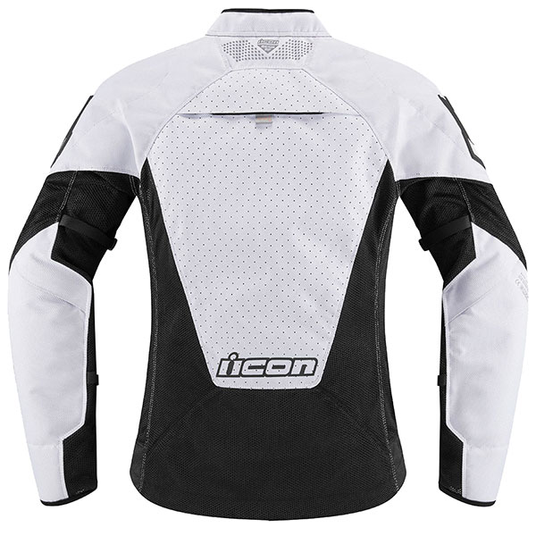 Icon Ladies Mesh AF CE Textile Jacket White FREE UK DELIVERY