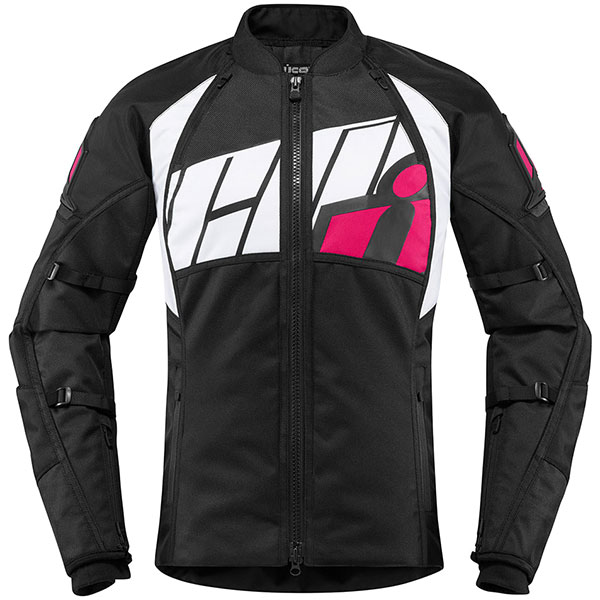 Image of Icon Ladies Automag 2 CE Textile Jacket - Pink / Black