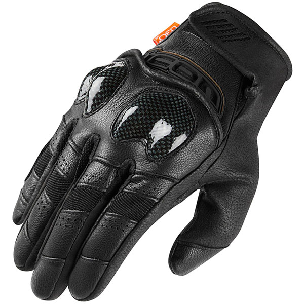 Image of Icon Contra 2 Leather Gloves - Black