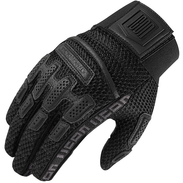 Image of Icon 1000 Brigand Short Textile Gloves - Black