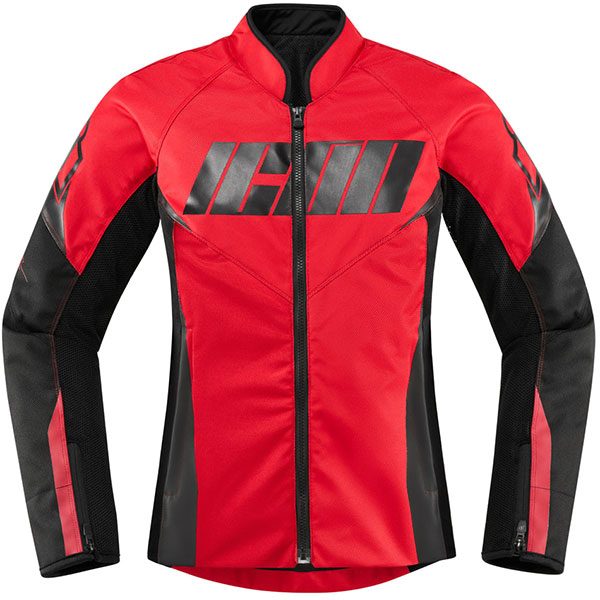 Image of Icon Ladies Hooligan Textile Jacket - Rouge