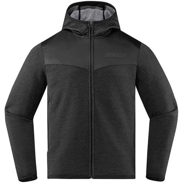 Image of Icon Malice Hoody Fleece Textile Jacket - Black