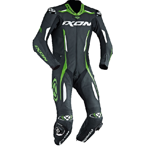 Ixon Vortex 2 1 Piece Suit Black White Green FREE UK DELIVERY